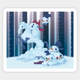 Creepy Snowman Sleepy Hollow Sticker